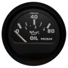 Faria Euro Black 2" Oil Pressure Gauge (80 PSI) [12803]