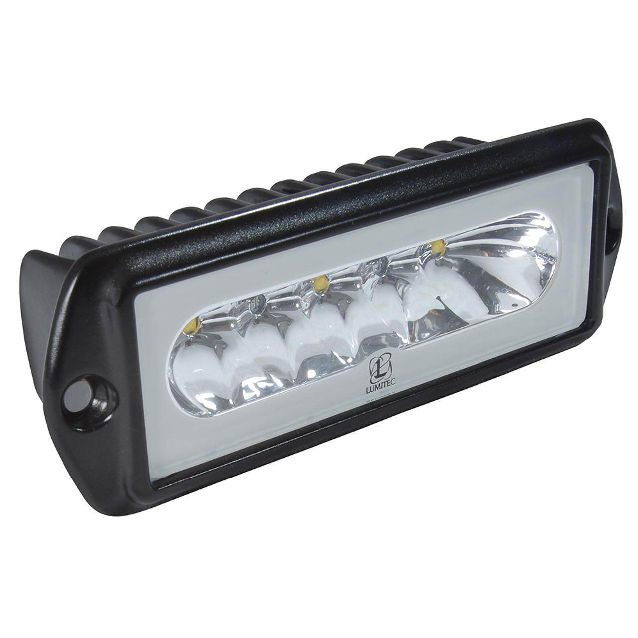 Lumitec Capri2 - Flush Mount LED Flood Light - Black Housing - 2-Color White\/Blue Dimming [101186]