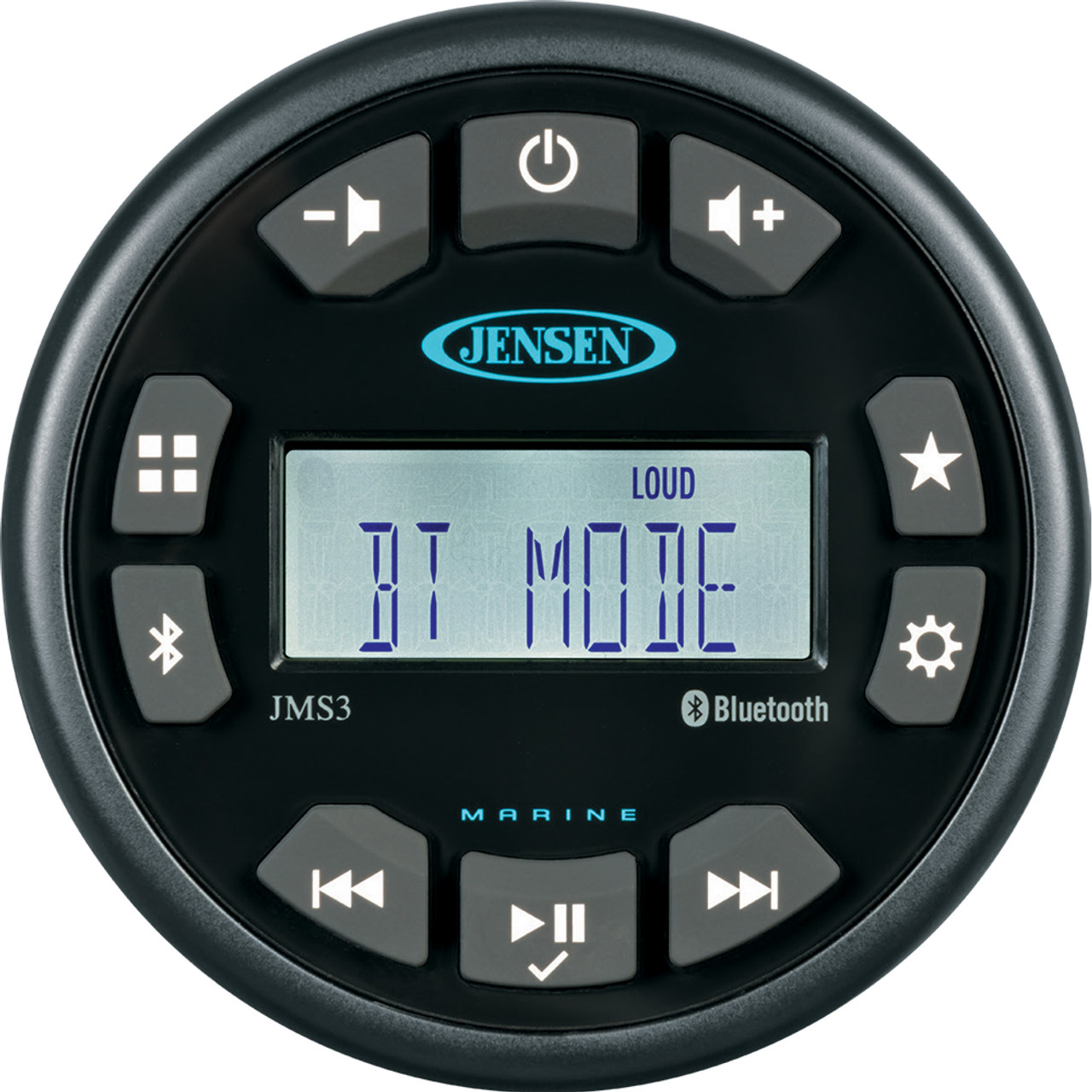 JENSEN 3" JMS3RTL Bluetooth AM\/FM\/WB\/USB Waterproof Stereo - Black [JMS3RTL]