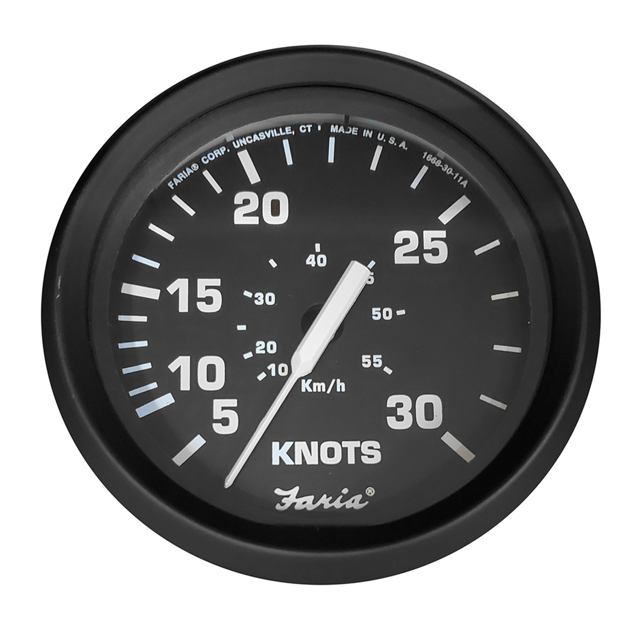 Faria Euro Black 4" 30 Knot Speedometer f\/Mechanical Pitot Tube [32809]