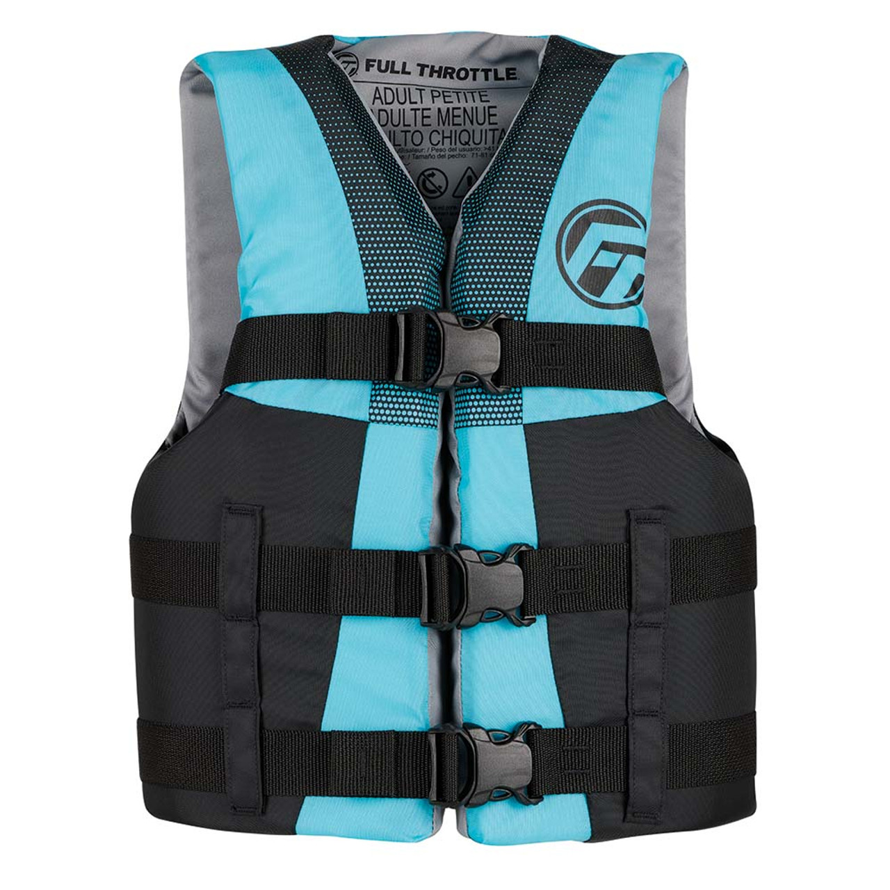 Full Throttle Teen Nylon Life Jacket - Aqua\/Black [112200-505-010-22]