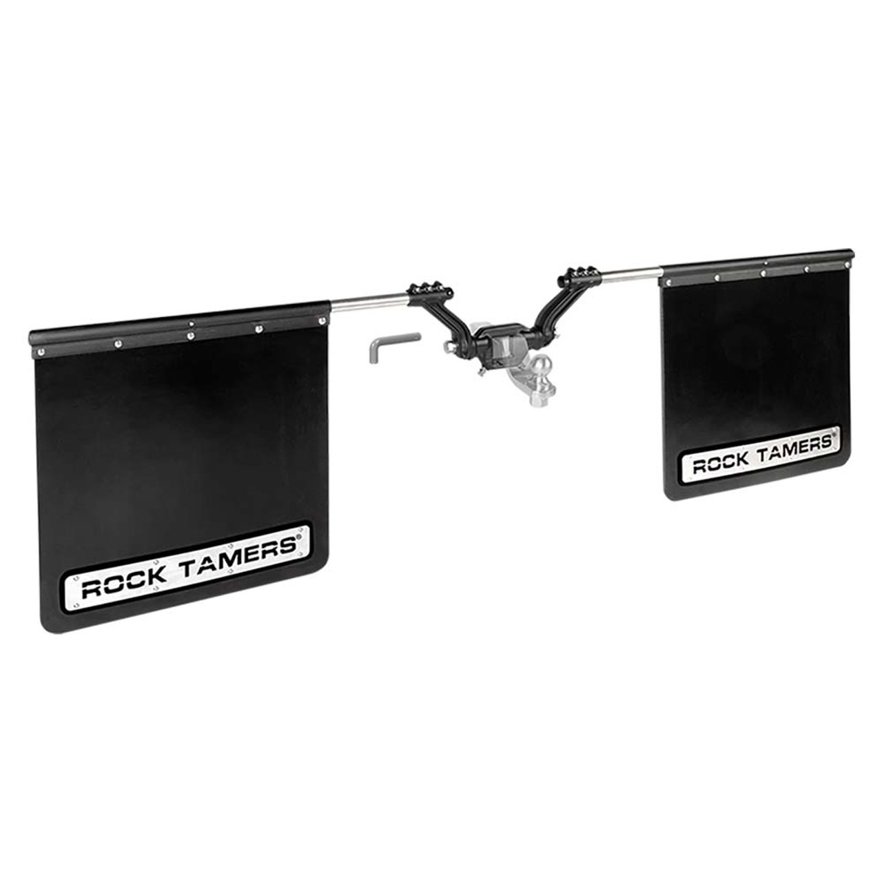 ROCK TAMERS 2" Hub Mudflap System - Matte Black\/Stainless [00108]