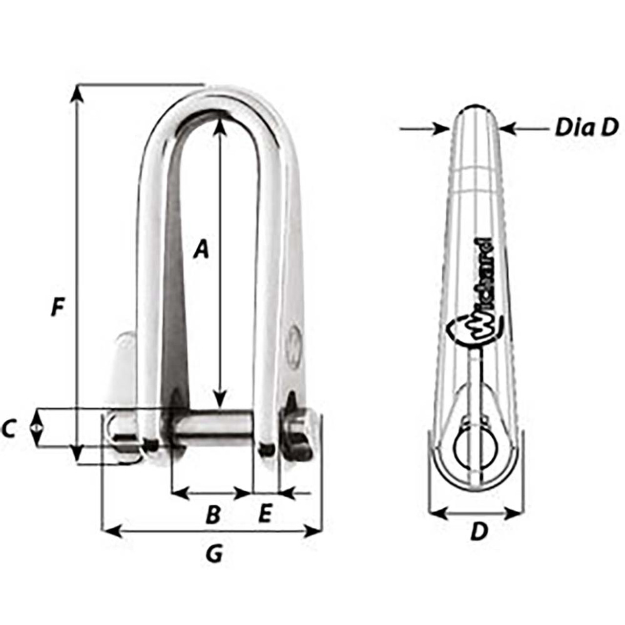 Wichard Key Pin Shackle - Diameter 5mm - 3\/16" [01432]