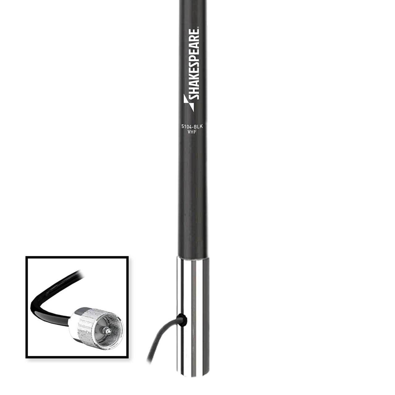 Shakespeare VHF 4 5104 Black Antenna Classic w\/15 RG-58 Cable [5104-BLK]