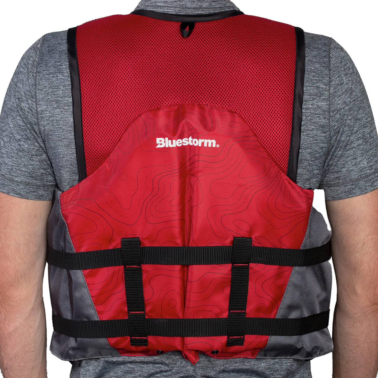 Bluestorm Sportsman Adult Mesh Fishing Life Jacket - Nitro Red - L\/XL [BS-105-FDC-L\/XL]