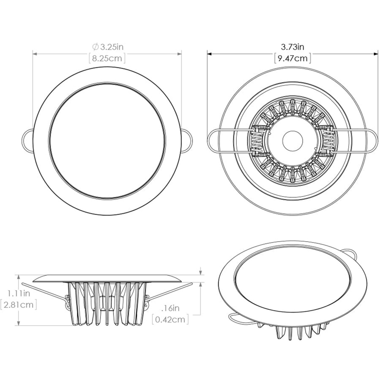 Lumitec Mirage - Flush Mount Down Light - Glass Finish\/Polished SS Bezel - White Non-Dimming [113113]