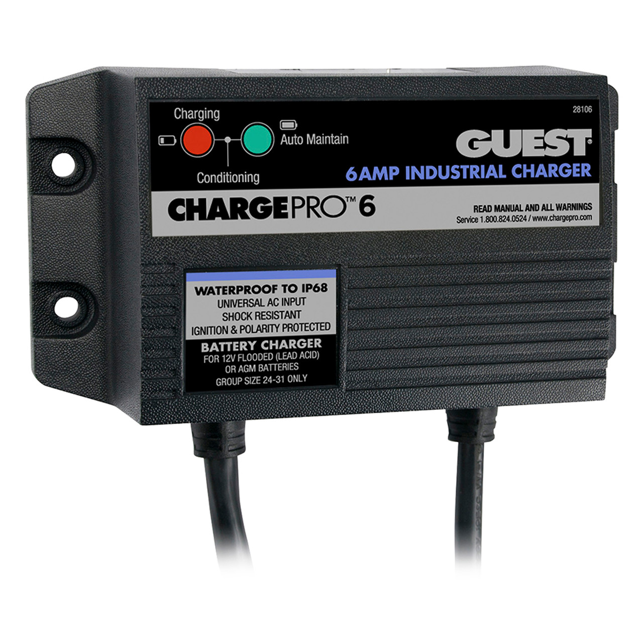 Guest 6A\/12V 1 Bank 120V Input On-Board Battery Charger [28106]