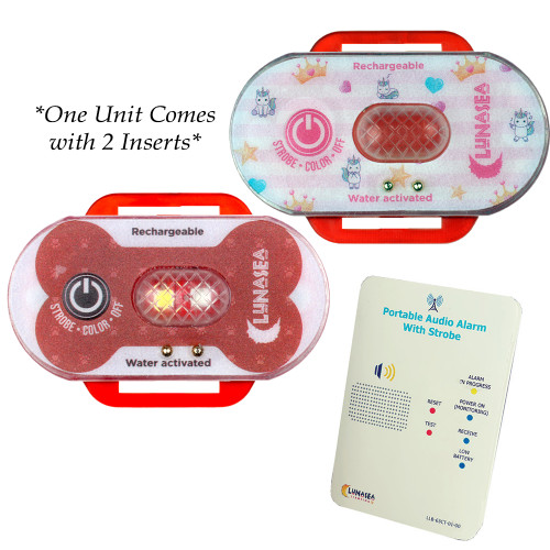 Lunasea Child\/Pet Safety Water Activated Strobe Light w\/RF Transmitter - Red Case, Blue Attention Light [LLB-63RB-E0-K1]