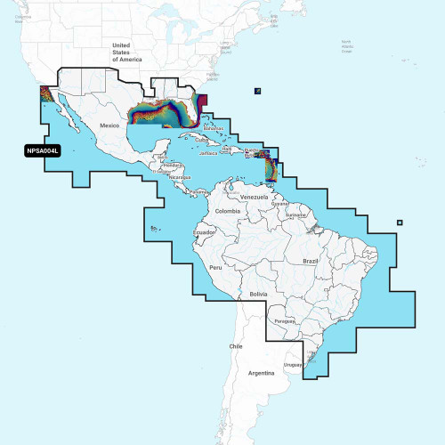 Navionics Platinum+ NPSA004L Mexico, Caribbean to Brazil [010-C1364-40]