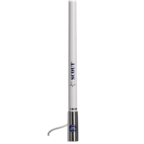 Scout 4' White VHF Antenna 3dB Stainless Steel Ferule w\/5M RG-58 Includes PL-259 [PF AN NVHF00044T]
