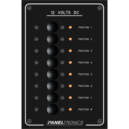 Paneltronics Standard Panel - DC 8 Position Circuit Breaker w\/LEDs [9972208B]