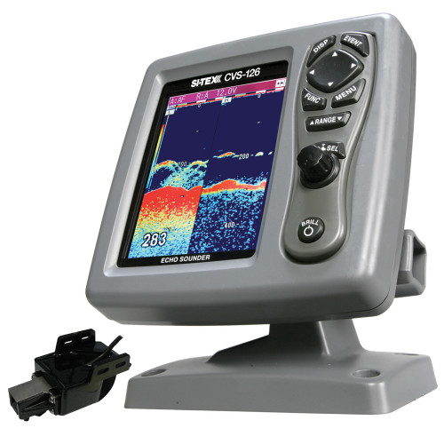 SI-TEX CVS-126 Dual Frequency Color Echo Sounder w\/Transom Mount Triducer 250\/50\/200ST-CX [CVS-126TM]