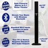 AAT1003 Bluetooth 5.1 Tower Speaker System with 2 Mics Powered Sub and 2 Extension Cables