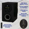 AAT3002 Bluetooth 5.1 Tower Speaker System with 8" Powered Subwoofer