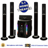 AAT1002 Bluetooth 5.1 Tower Speaker System with Mic Powered Sub and 2 Extension Cables