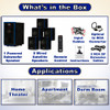 AA5102 Bluetooth 5.1 Speaker System with Optical Input and 2 Extension Cables