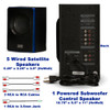 AA5102 Bluetooth 5.1 Speaker System with 4 Extension Cables Home Theater