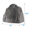 2R8SG Outdoor Slate Grey 8" Rock 2 Speaker Set for Deck Pool Spa Yard Garden