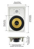 HD-800 Flush Mount In Wall Speakers with 8" Woofers 5 Pack