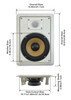 HD-650 Flush Mount In Wall Speakers with 6.5" Woofers Pair