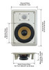 HD-650 Flush Mount In Wall Speakers with 6.5" Woofers 8 Pair