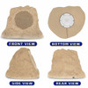 B62S Fully Wireless 300 Watt Rechargeable Battery 6.5" Bluetooth Rock 3 Speaker Set Sandstone