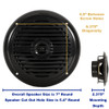 Acoustic Audio MRN65B Waterproof Flush Mount Marine 7" Speakers Passive 2 Pair Pack Black