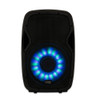 AA15LBS Powered 15" Bluetooth Flashing LED Speaker 1000W with Mic and Stand