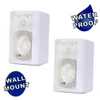 151W Outdoor 2 Way Speakers Mountable Weatherproof White Pair