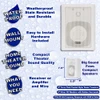 151W Outdoor 2 Way Speakers Mountable Weatherproof White Pair
