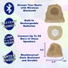 B42S Fully Wireless 120 Watt Rechargeable Battery Bluetooth Rock Speaker Pair Sandstone