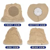 B62S Fully Wireless 200 Watt Rechargeable Battery Bluetooth 6.5" Rock Speaker Pair Sandstone