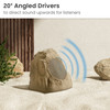 2R4S Outdoor Sandstone Rock 2 Speaker Set for Yard Patio Pool Spa