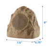 2R4S Outdoor Sandstone Rock 2 Speaker Set for Yard Patio Pool Spa