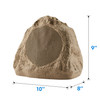 8R6S Outdoor Sandstone 6.5" Rock 8 Speaker Set for Deck Pool Spa Yard Garden