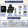 AA5172 Bluetooth 5.1 Speaker System with Optical Input and 4 Extension Cables