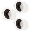 TS65C Flush Mount In Ceiling Speakers with 6.5" Woofers Home Theater 3 Pack