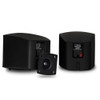 AA321B Mountable Indoor Speakers Black Bookshelf 6 Pair Pack