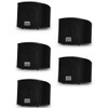 AA321B Mountable Indoor Speakers Black Bookshelf 5 Pack