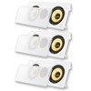 HD6c Flush Mount Speakers Dual 6.5" Woofers In Wall 3 Pack