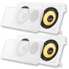 HD6c Flush Mount Speakers Dual 6.5" Woofers In Wall 2 Pack