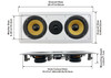HD6c Flush Mount Speakers Dual 6.5" Woofers In Wall 2 Pack