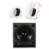 5.1 Speaker System Flush Mount 5 Speaker Set and 10" Powered Sub