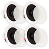TS50C Flush Mount In Ceiling Speakers Surround Sound Home Theater 2 Pair Pack