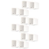 AA321W Mountable Indoor Speakers White Bookshelf 6 Pair Pack