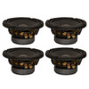 4 Goldwood Sound GW-6PC-4 Heavy Duty 4ohm 6.5" Woofers 280 Watts each Replacement Speakers