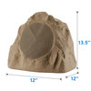 6R8S Outdoor Sandstone 8" Rock 6 Speaker Set for Deck Pool Spa Yard Garden