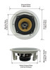 HD-5 Flush Mount In Ceiling Speakers Home Theater 8 Pair Pack