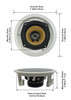 HD-5 Flush Mount In Ceiling Speakers Home Theater 4 Pair Pack