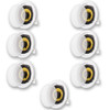 HD-5 Flush Mount In Ceiling Speakers Home Theater 7 Pack